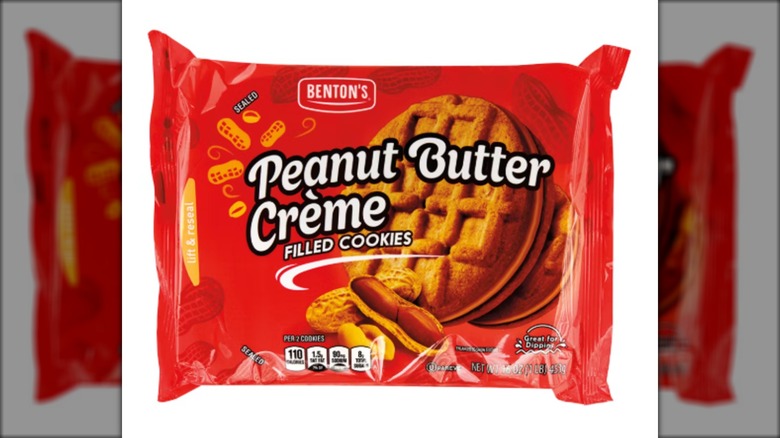 Pack of peanut butter cream filled cookies