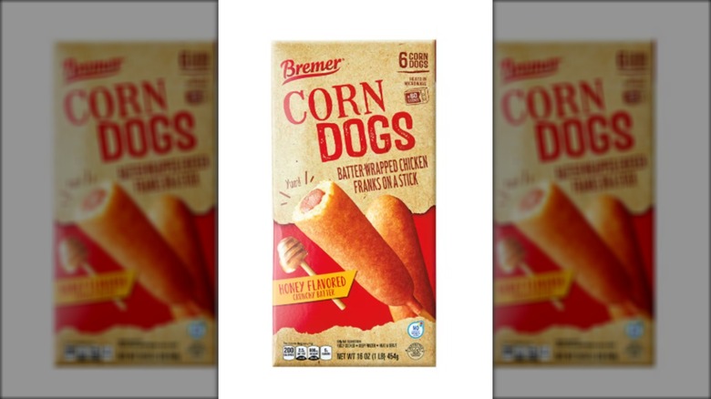 Box of corn dogs