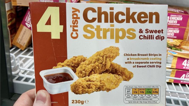 aldi's crispy chicken strips product