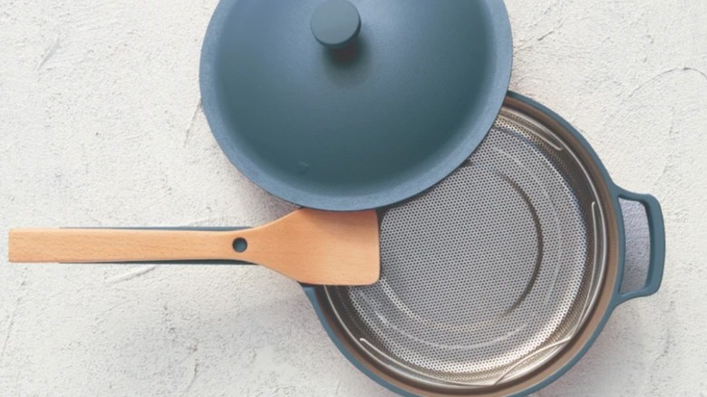 Our Place Always Pan with spatula and steamer basket