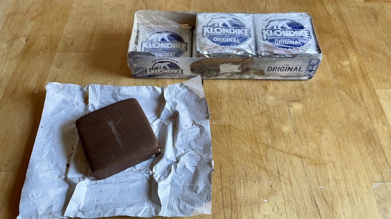 unwrapped Klondike bar