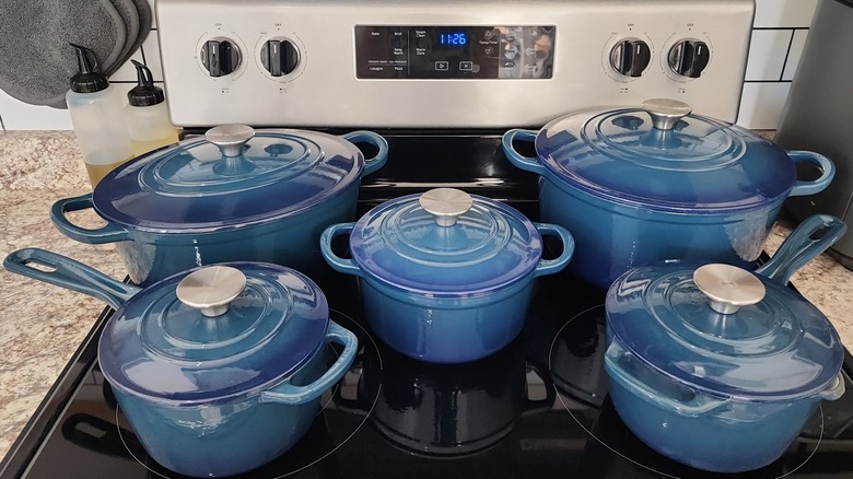 Collection of dutch ovens from Aldi