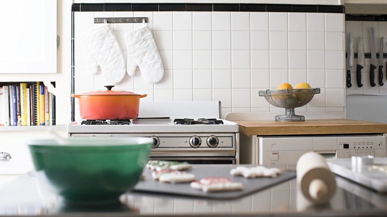 A clean kitchen displaying essentials