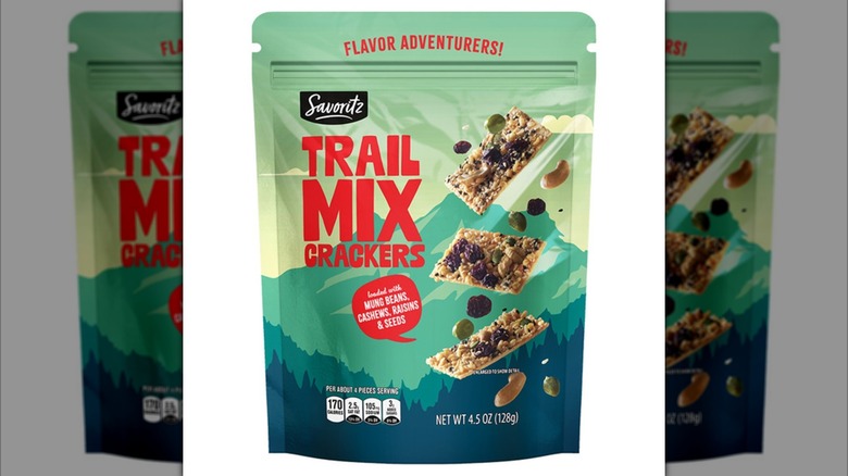 package of Savoritz trail mix crackers
