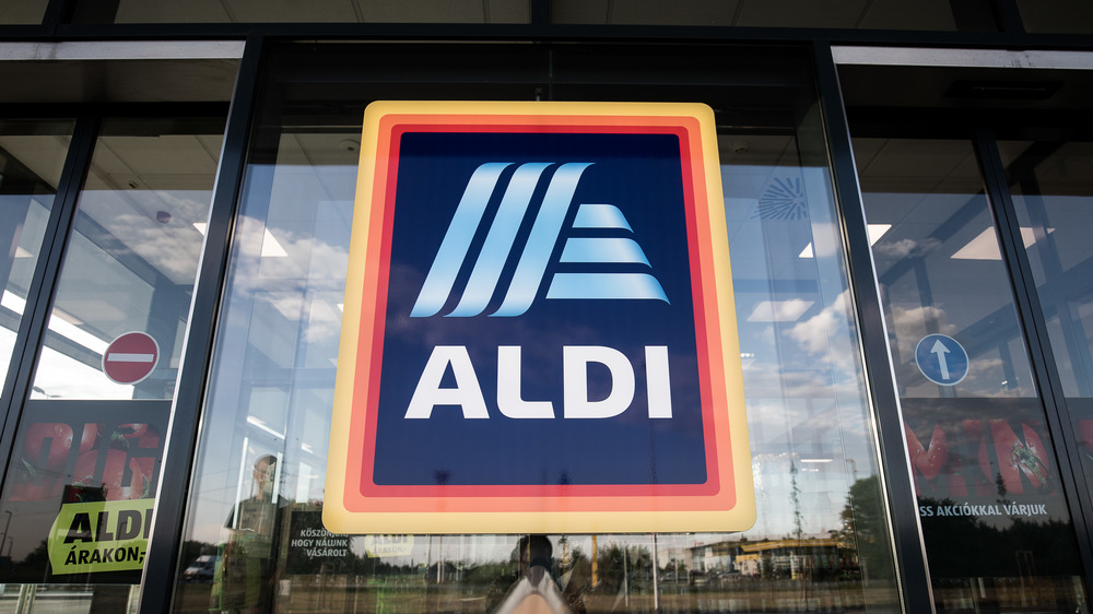 Aldi sign outside the store