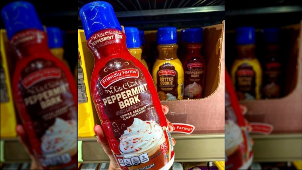 Aldi white chocolate peppermint bark coffee creamer