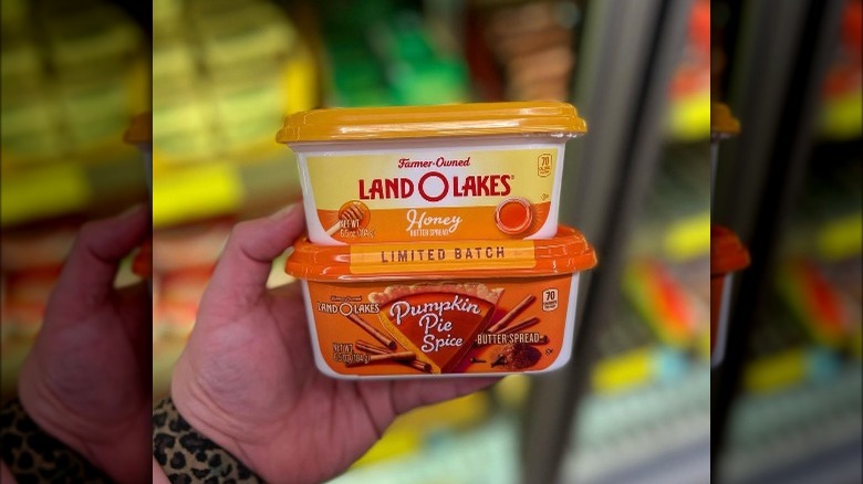 Two Land O'Lakes butter spreads 