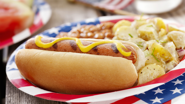 Plate of Fourth of July food
