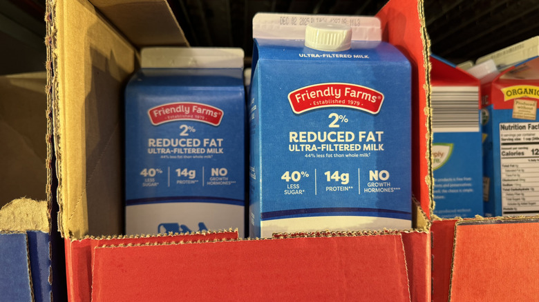 Friendly Farms milk in the store