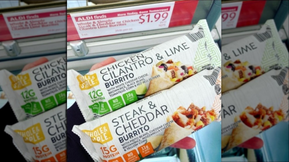 Aldi's Whole and Simple burritos