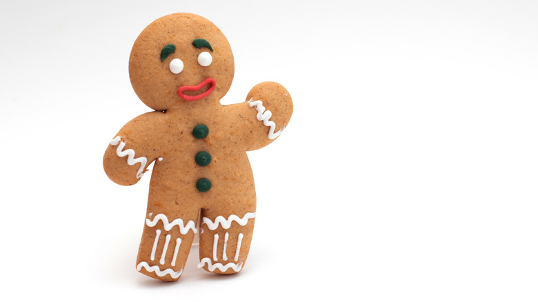 A gingerbread man cookie 