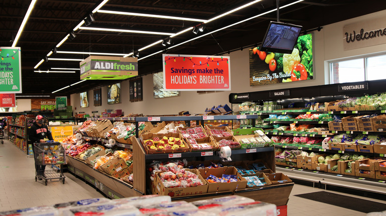 produce section at aldi