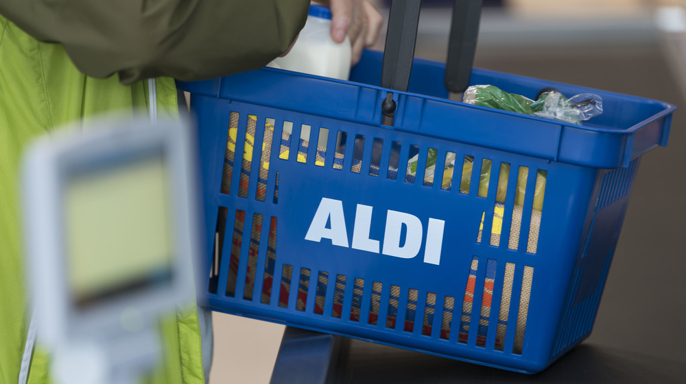 Aldi basket of groceries