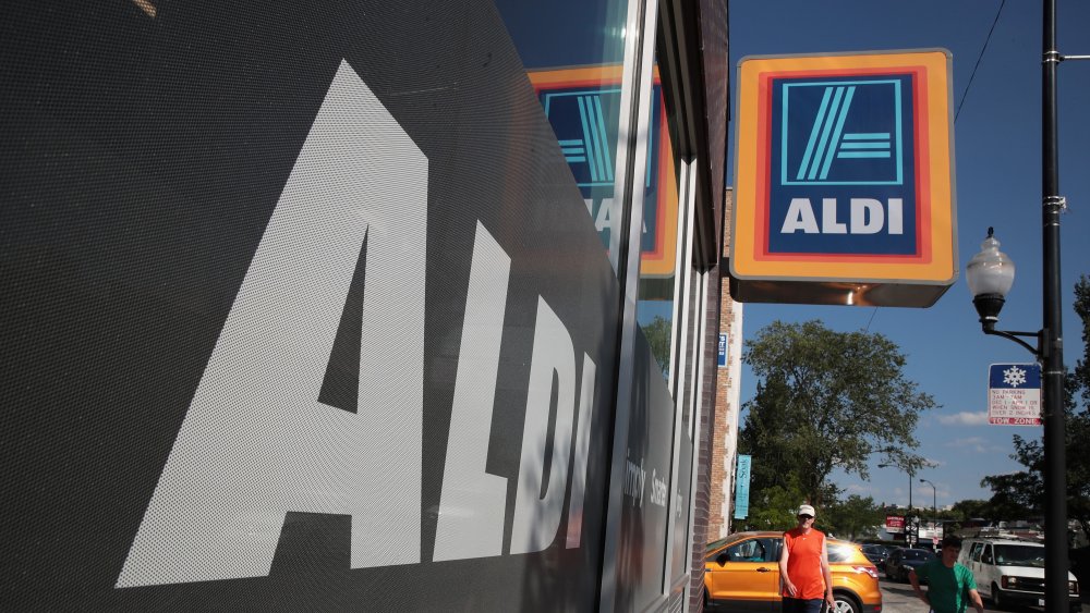 Aldi sign and store front