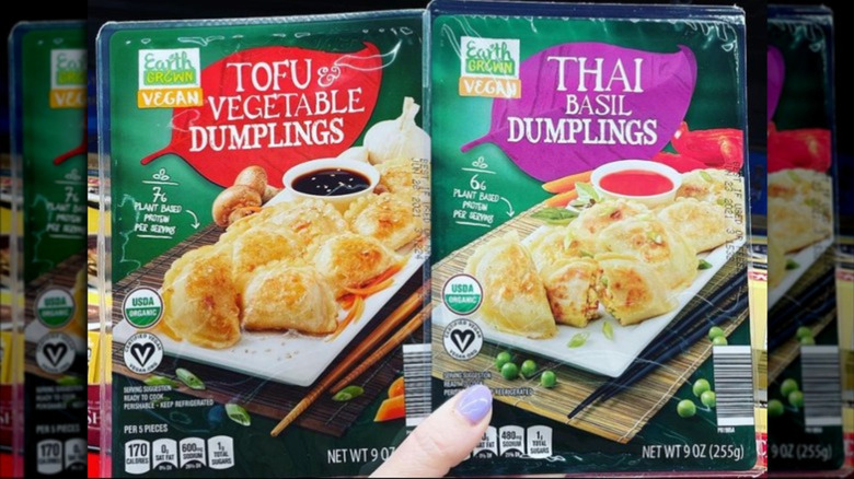 Aldi's Earth Grown vegan dumplings