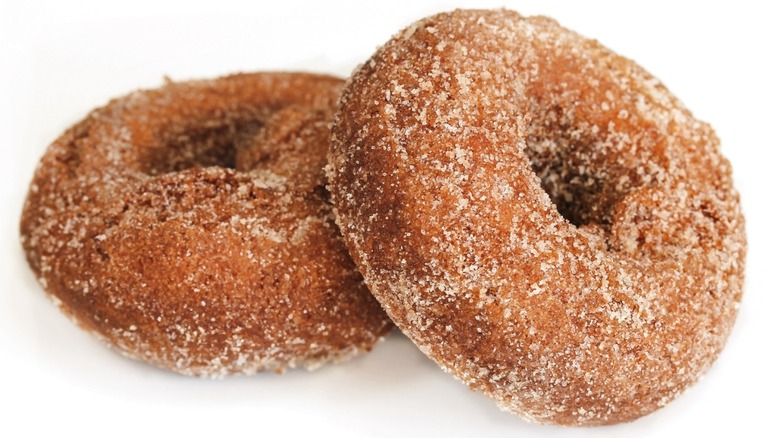 apple cider donut white background