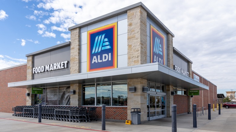 Exterior of an Aldi store