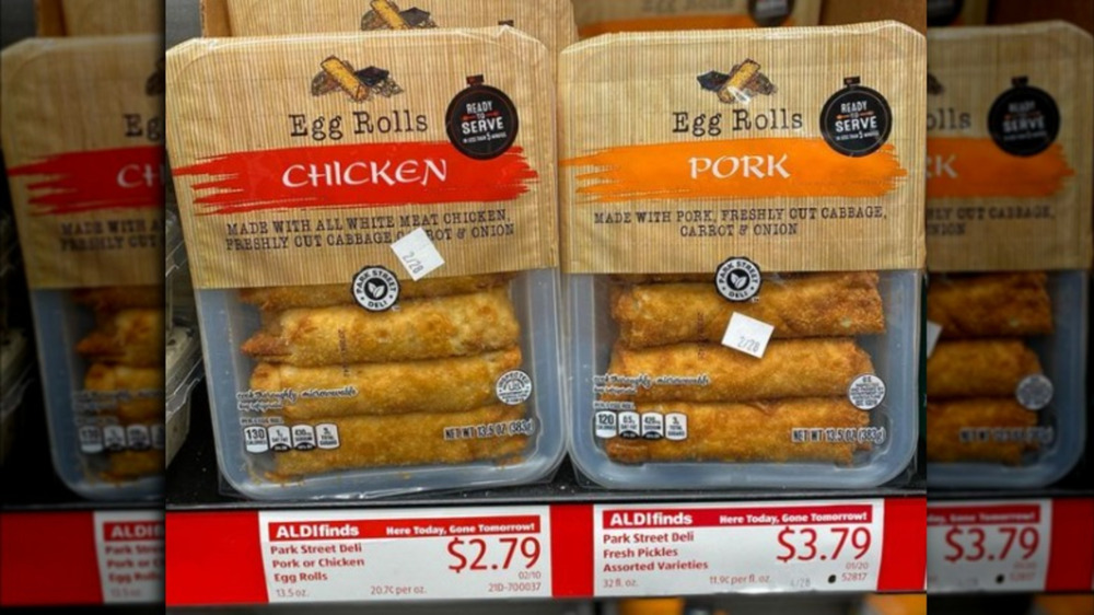 Aldi's chicken and pork eggrolls