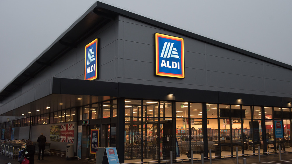 Aldi sign on outside of building 