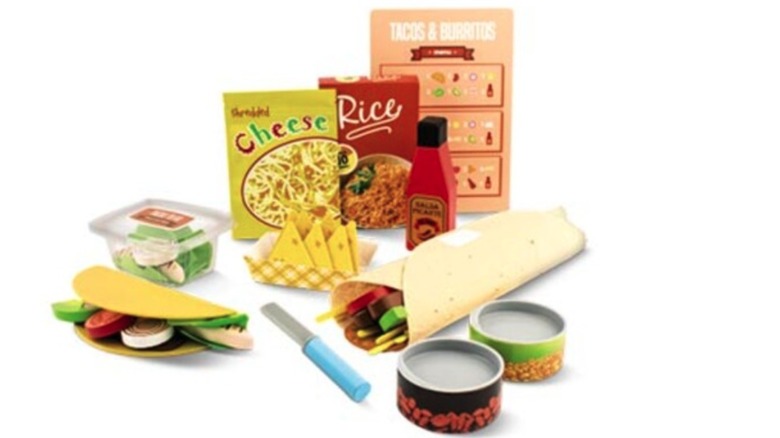 Aldi Bee Happy wooden play food set