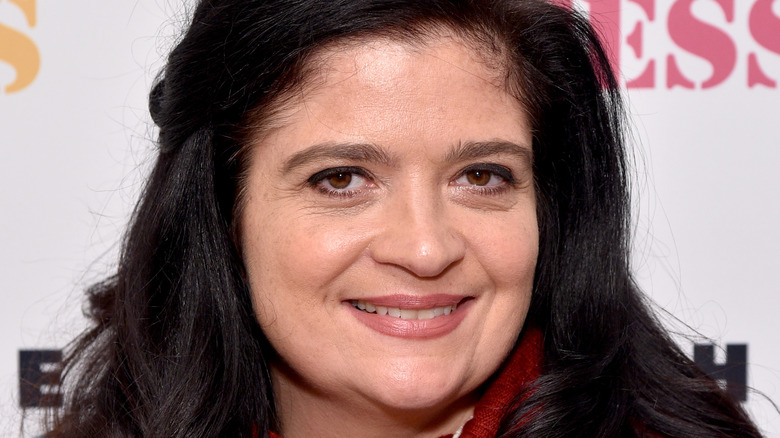 Alex Guarnaschelli wearing red sweater