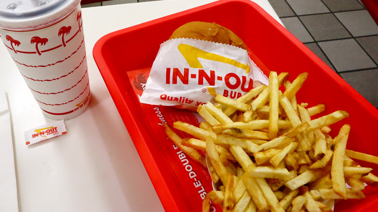 In-N-Out burger and fries