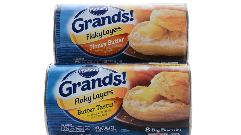 Two packs of Pillsbury biscuits