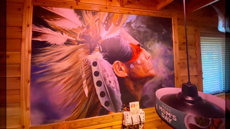 A Texas Roadhouse Native American mural