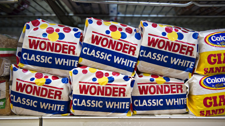 Wonder Bread on shelf