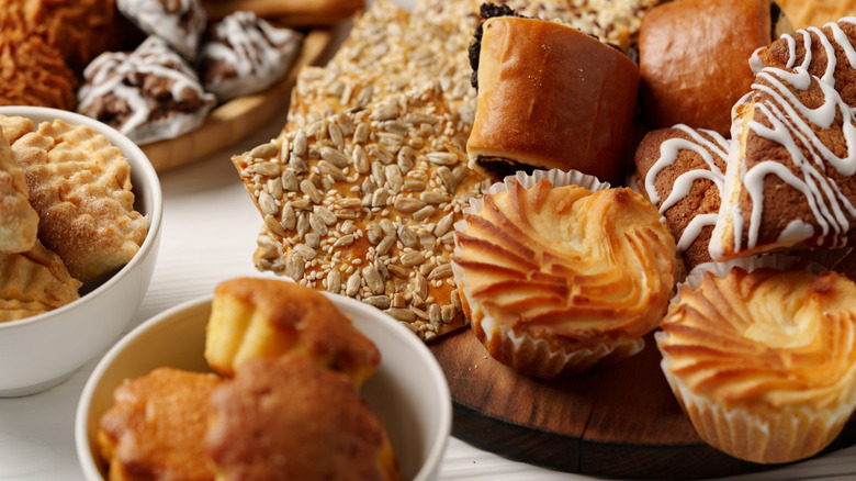 Large display of baked goods