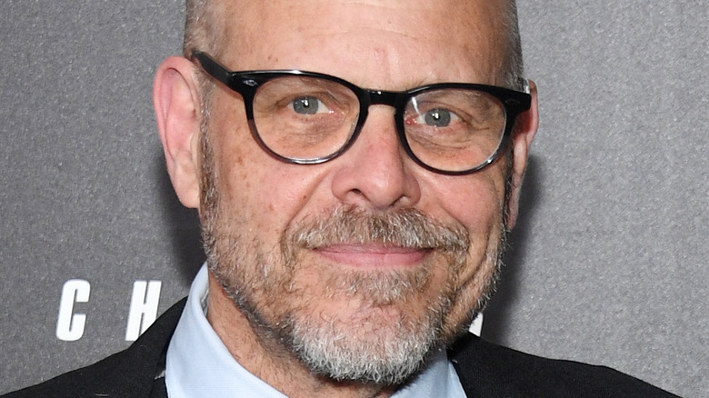 Alton Brown black rimmed glasses