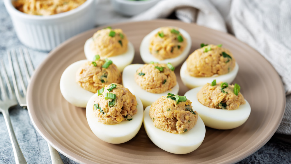 Deviled eggs with tuna