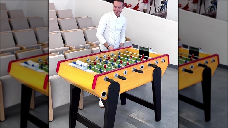 Amaury Guichon's chocolate foosball table