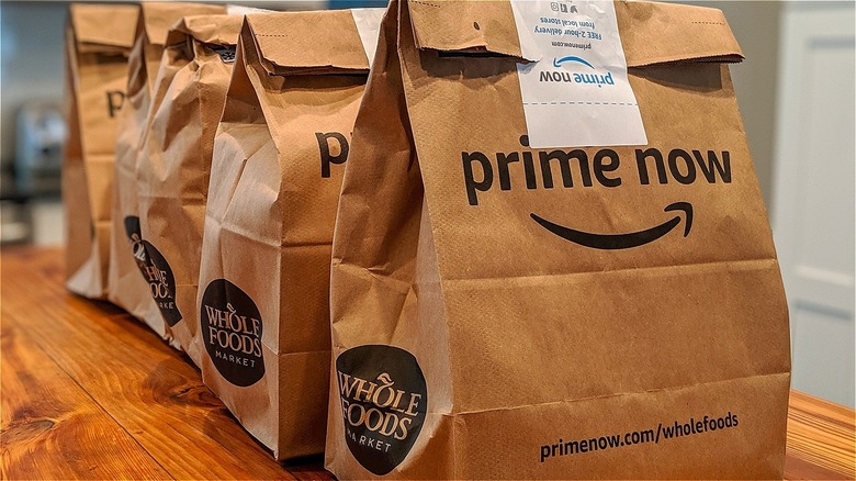 Whole Foods bags delivered by Amazon