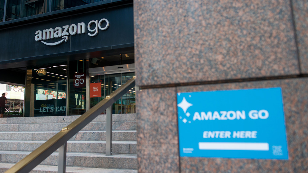 front of an Amazon Go store