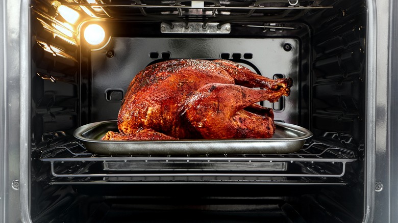roasting turkey in oven