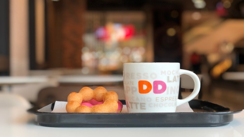 Dunkin' coffee and donut