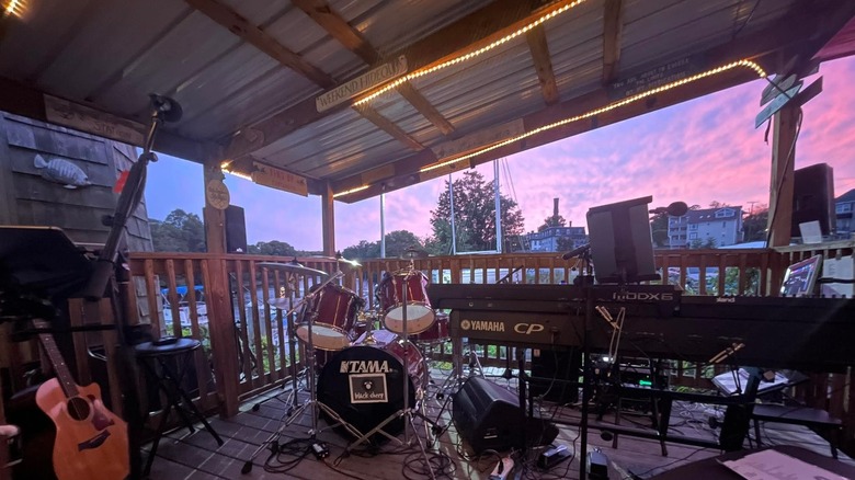 musical instruments at an outdoor