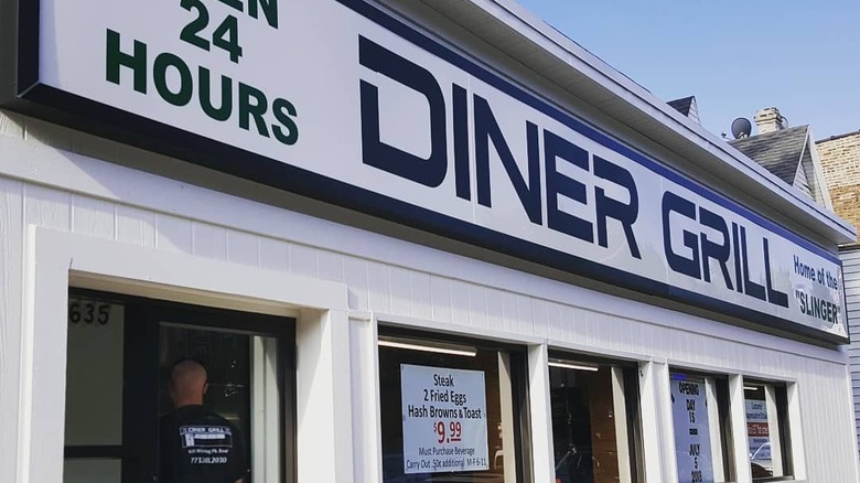 exterior Diner Grill Chicago Illinois