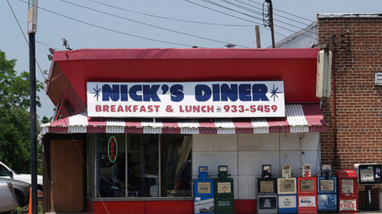 exterior Nick's Diner, Wheaton, Maryland