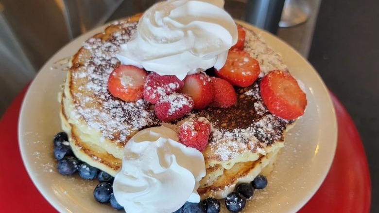 breakfast waffle at Over the Counter Cafe