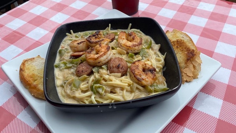 Cajun pasta from Dodson Roadside Cafe & Creamery with shrimp and sausage