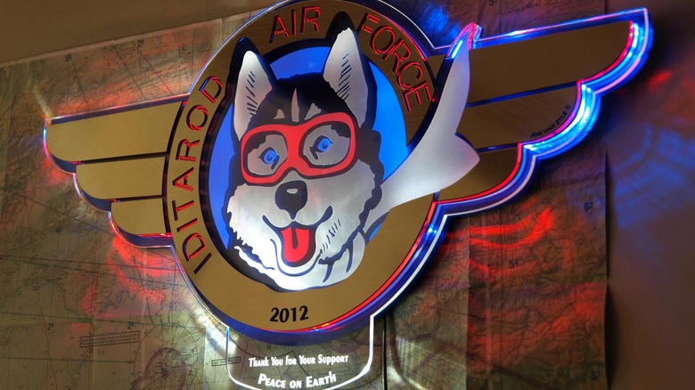 Sign inside Alaska's Peace on Earth restaurant