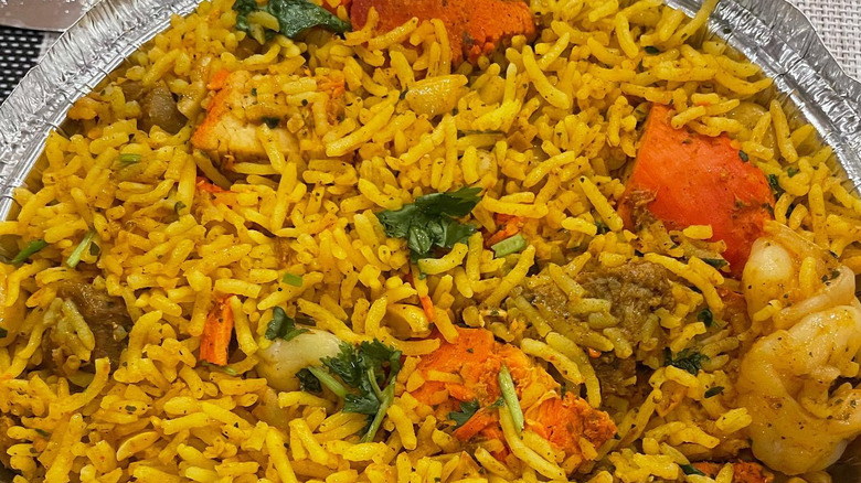 Close-up of dish from India Palace