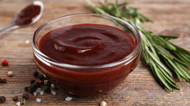 Bowl of barbecue sauce