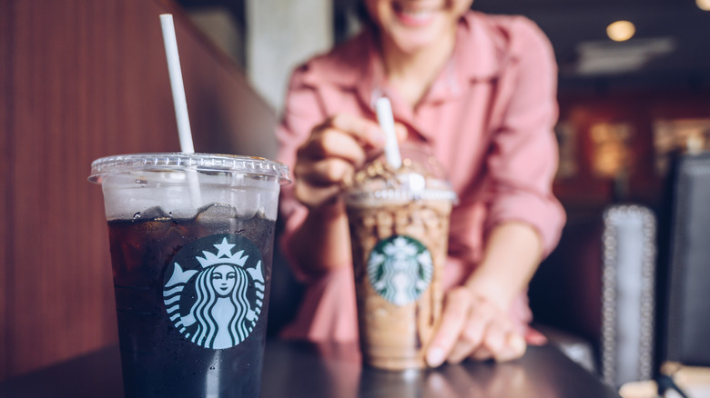 Starbucks cold brew and iced latte