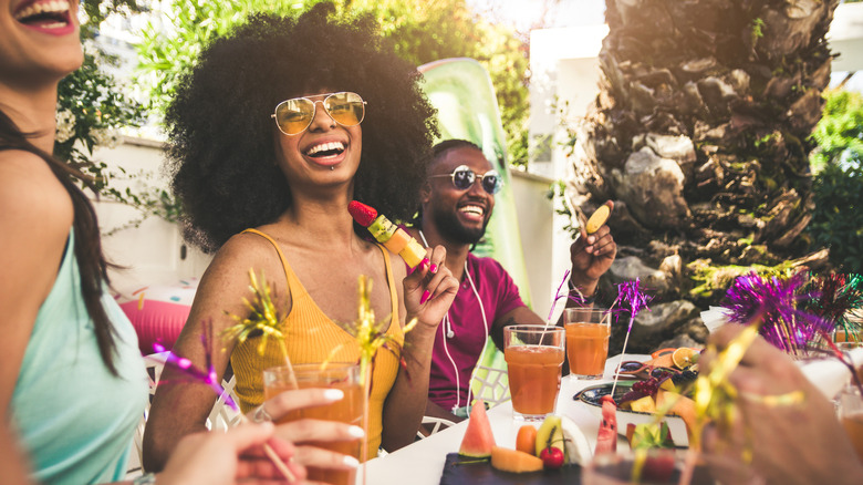 Friends enjoying drinks