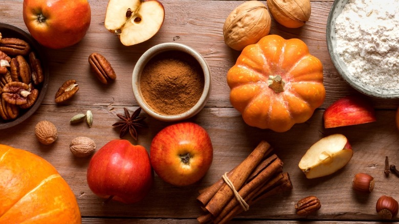 Pumpkin spices on a table