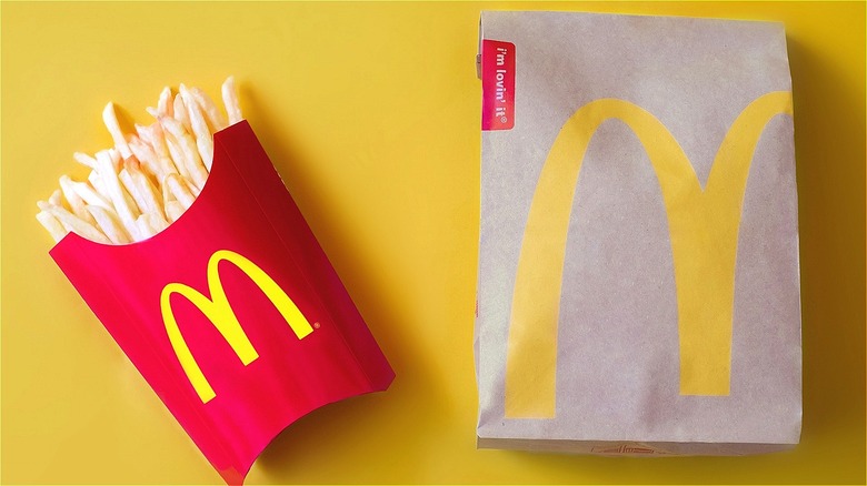 McDonald's fries and to-go bag