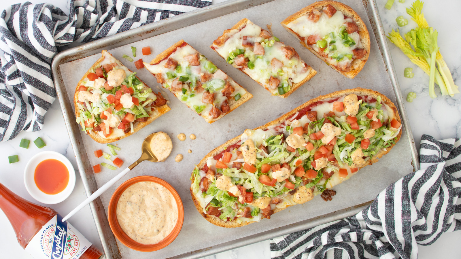 Andouille Po'Boy French Bread Pizza Recipe
